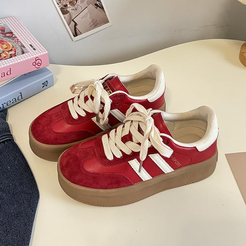 

Мода 2025 Весна Гонконгский стиль Балетки Женские Туфли Аган Обувь на толстой платформе Дышащая обувь Повседневная Миноритарная Винтажная Обувь Дерби 40