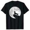 Moon Dachshund Lover T Shirt for Women Oneck Summer Short Sleeve Wiener DogTee Clothing Gift Streetwear Graphic Tshirts