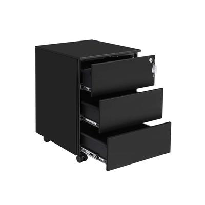 Armário de Arquivo Móvel, Trancável, com 3 Gavetas, Para Documentos, Material de Escritório, Pré-Montado, para Escritório, Home Office