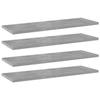 Bookcase Panels - vidaXL - 4 Pcs - Concrete Grey - 60x20x1.5cm - Chipboard