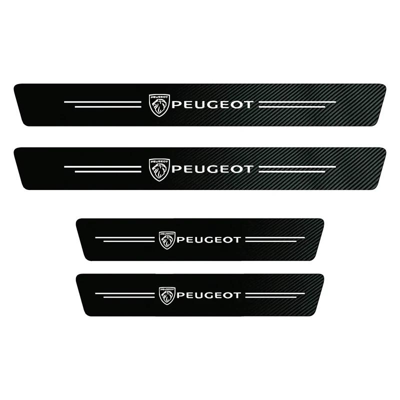 Carbon Fiber Car Sticker Threshold Protection Strip Waterproof Protective Film For Peugeot 208 3008 308 2008 207 107 508 607 106