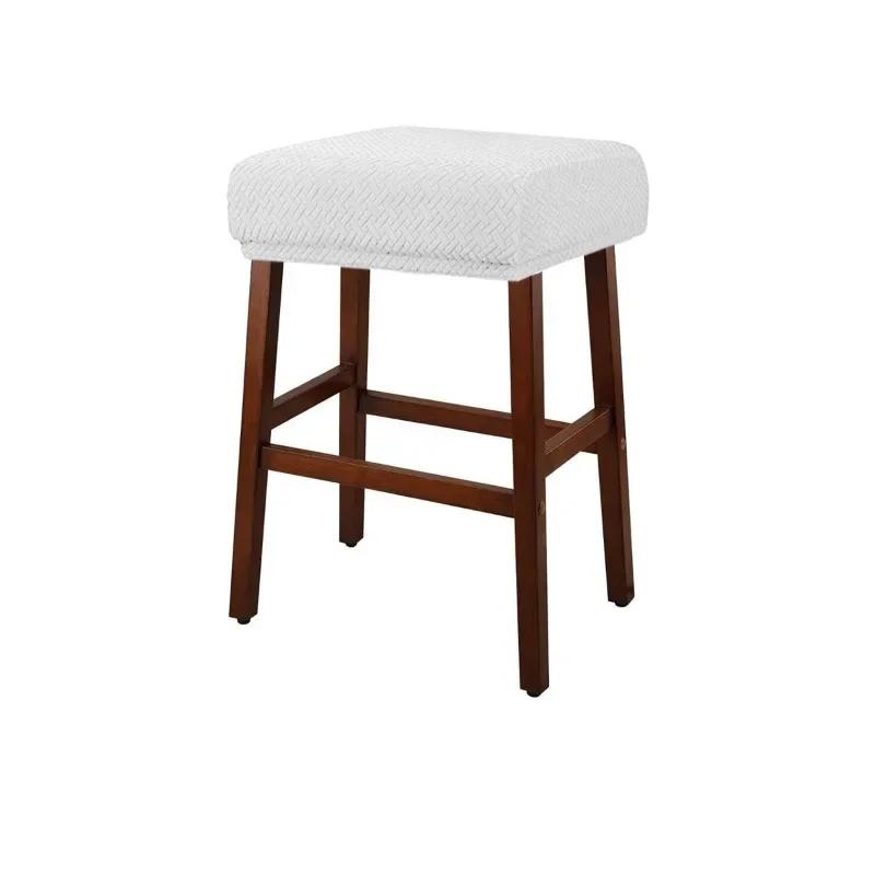 Square Elastic Bar Stool Covers Square Chair Cover Anti-Dirty Seat Covers Home Chair Protector Barstool Stretch Chair Slipcover