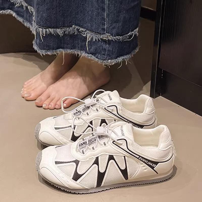 Dexun Shoes Women's 2025 New Summer Mesh Breathable Thin Casual Sports Little White Shoes Flat Versatile Forrest Gump Shoes