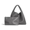Pure hand-woven women's bags, large-capacity shoulder handbags, fashionable and versatile underarm bags, exquisite and simple