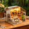 CRESYMME Miniature House Dollhouse Book Nook Kit Wooden DIY 3D Hobby Handmade (Fuwari Milk Tea Shop)