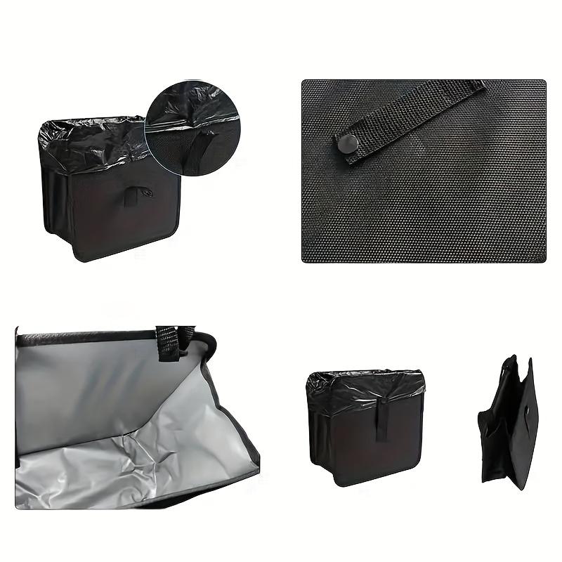 1pc  Polyester Car Trash Can, Multifunctional Washable Foldable Hanging Storage Bag for Vehicle, Travel & Outdoor Use