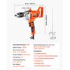 SucceBuy Drill Mixer 1/2in 5/8 In Corded Electric Drill Mixer Set Mixing Drills Machine D-Handle Handheld Cement Mixers