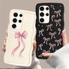Case for Samsung Galaxy S22 Ultra S23 Plus S24 S20 FE S25+ S21 S24+ S25 Soft Phone Cover Fashion Pink Bow