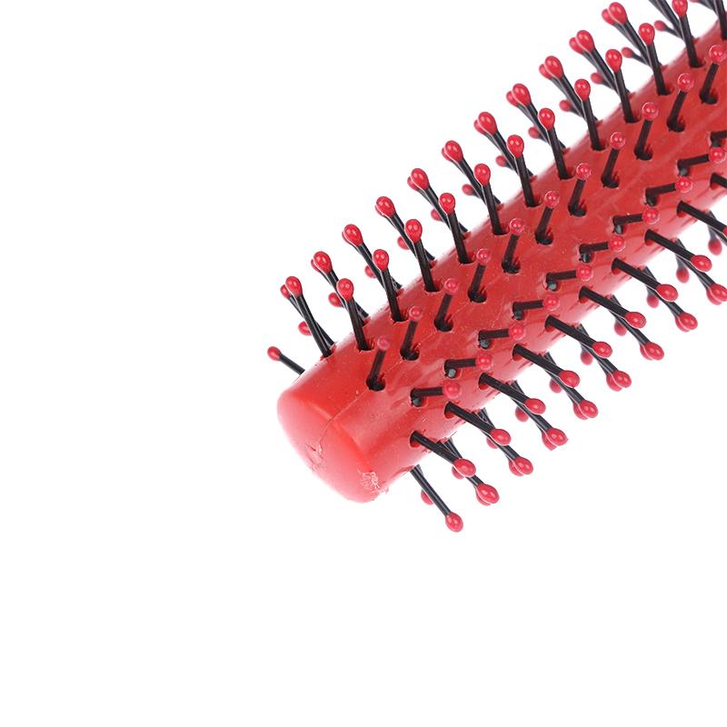 1 Stück kleine runde Haarbürste für dünnes oder kurzes Haar, runde Nylon-Haarbürste