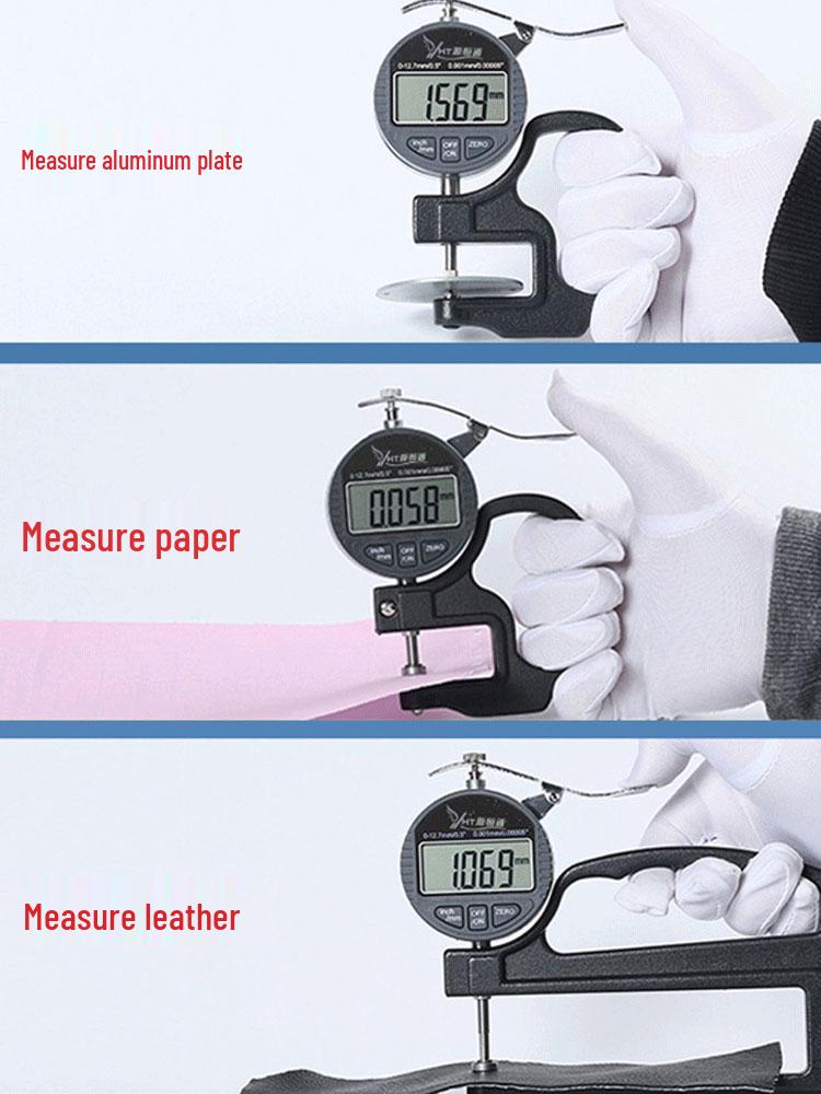 Yuan Hengtong Digital Flat-head Micrometer: High-Precision Paper, Film, Fabric Thickness Gauge.