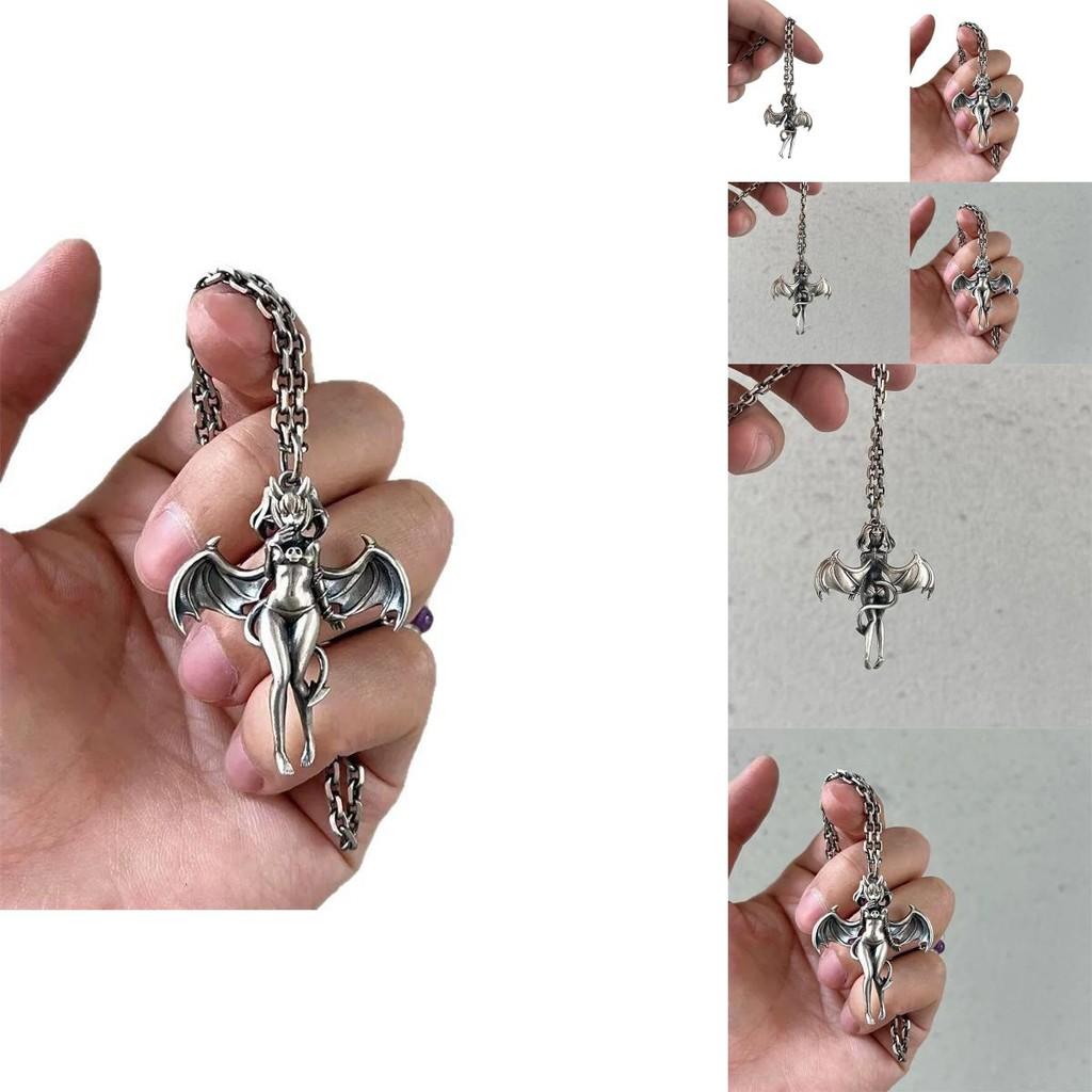 Unique Angel Pendant Chain With Electroplated Zinc Alloy For Men And Women
