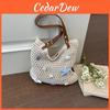 Handwoven Straw Tote Bag With Starfish And Shell Decor For Casual Daypacks Womens Summer Style