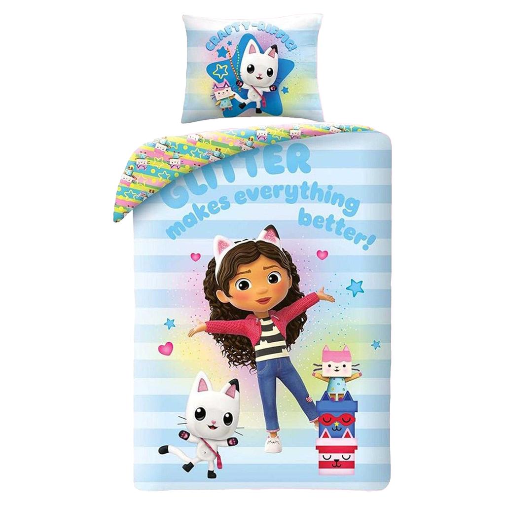 Gabby's Dollhouse Glitter Makes Everything Better Reversible Duvet Set