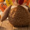 Plush Turkey Toy for Thanksgiving, Harvest Festival Fall Stuffed Decorative with Pilgrim Hat, Plushie Table Centerpiece Decoration Decor