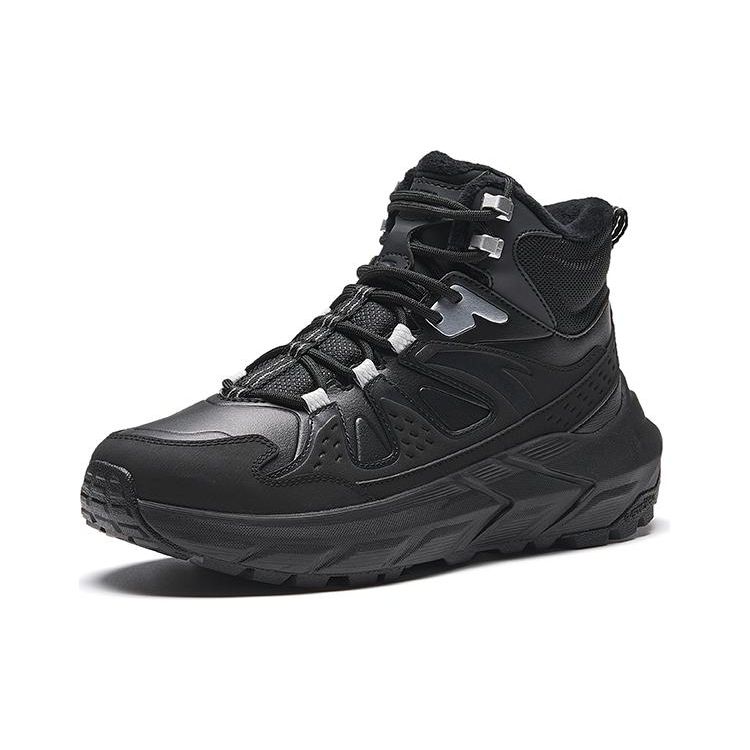 Anta Shock Absorbing Wear Resistant High Top Outdoor Functional Shoes Women Shoes Black 122418982-2