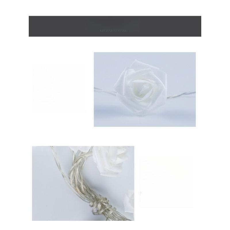 Pink Rose String Lights For Bedroom Battery Operated Flower LED Lights For Outside Romantic Home Dorm Room Festival Fairy Lights