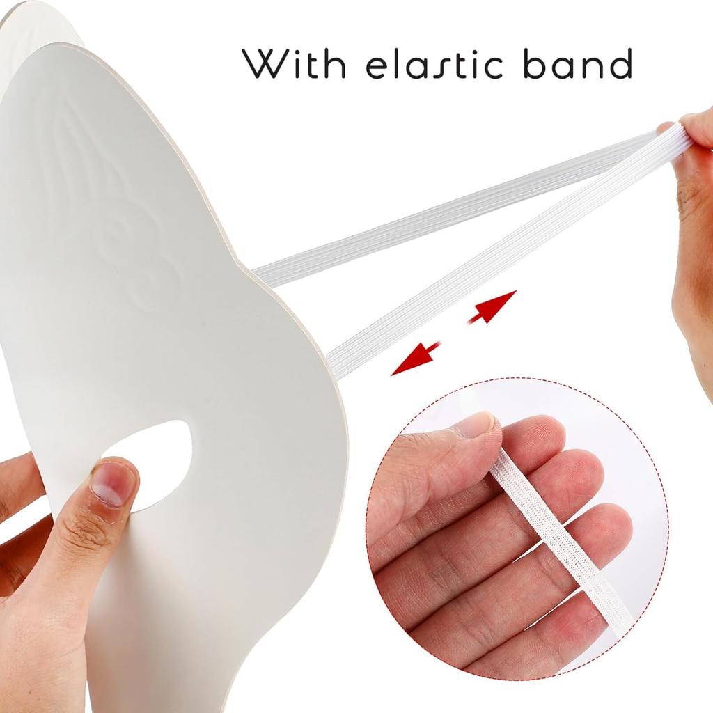 Alipis Cat Unpainted Therian Masks: 4 Pack Paintable White Fox Blank Masquerade for DIY Craft Paper Mache Decorate Animal Plain Wolf Halloween