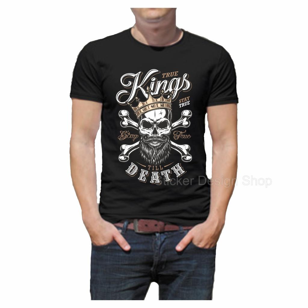 King Skull King Skull Crown T-Shirt Print Unisex Cotton Fruit of The Loom-