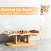 Three-tier cat feeding bowl with adjustable-angle bowls and a 15° inclined stand suitable for indoor puppies and kittens