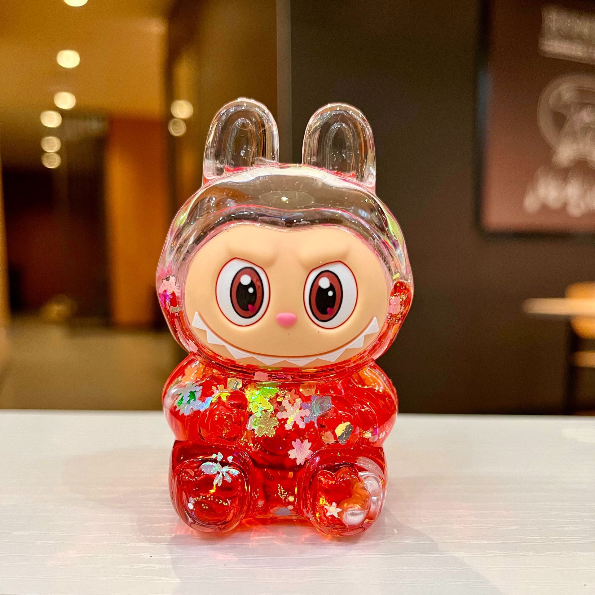 

Креативная и милая бутылка с текучим песком, наполненная маслом, подарок для пары, настольная мультяшная маленькая фигурка для украшения, детская игрушка, подарок