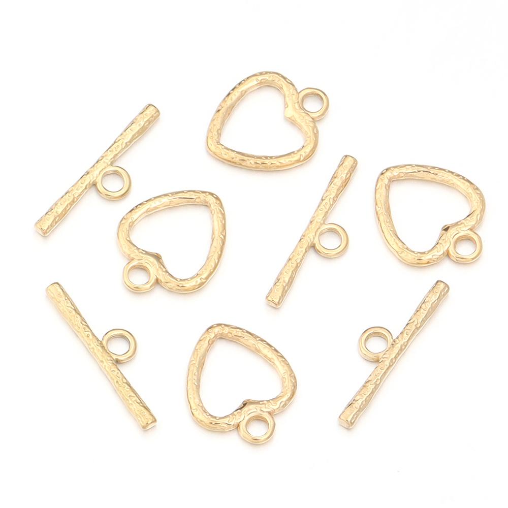1 Set Stainless Steel OT Clasps Metal Toggle Clasps Wavy Buckle Connectors For Jewelry Making DIY Bracelets Necklace Accessories