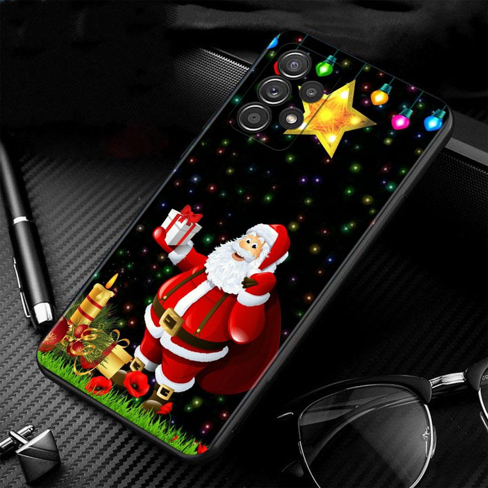 

Чехол для телефона Samsung A52s A73 A72 A53 A33 A32 A22 A13 A02s A21s A12 A31 A91 A51 A71 A41 A23 A11 Capa Рождественский снеговик олень Samsung A52