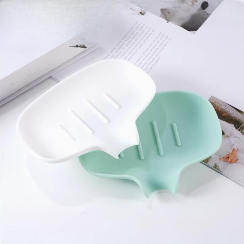 Diverter Silicone Soap Box Holder Travel Creative Home Bathroom No-Drill Water-Drain Soap Box