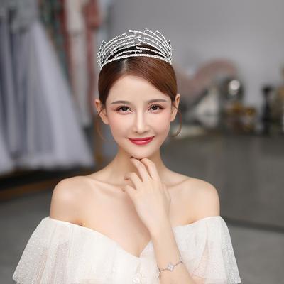 Korona Wróżki Panny Młodej Tiara Barokowa Koreańska Suknia Ślubna Korona Dziewczyna Prosta i Elegancka Księżniczka