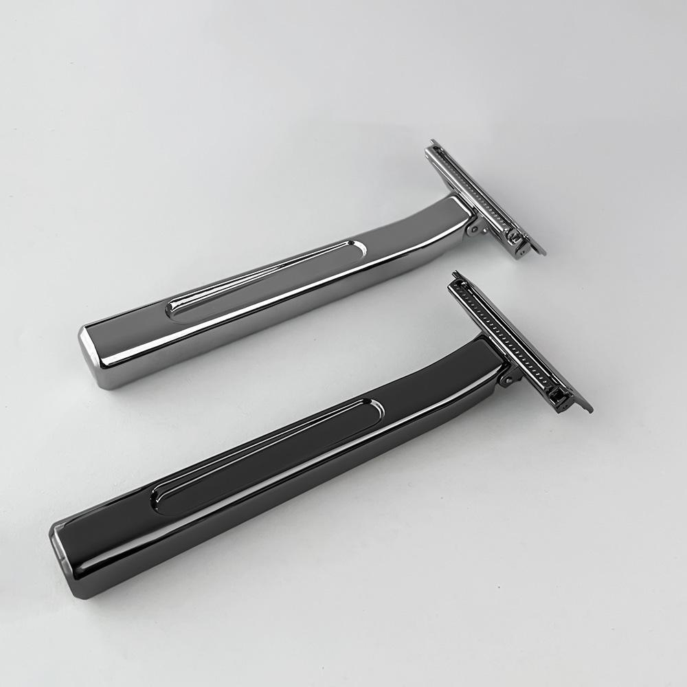 Classic Double-Layer Metal Razor Stand for Manual Shaving Razors