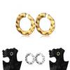 Trendy Alloy Hoop Earrings For Women Geometric Irregular Round Design In Silver And Gold