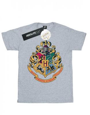 Girls Hogwarts Crest Gold Ink Cotton T-Shirt
