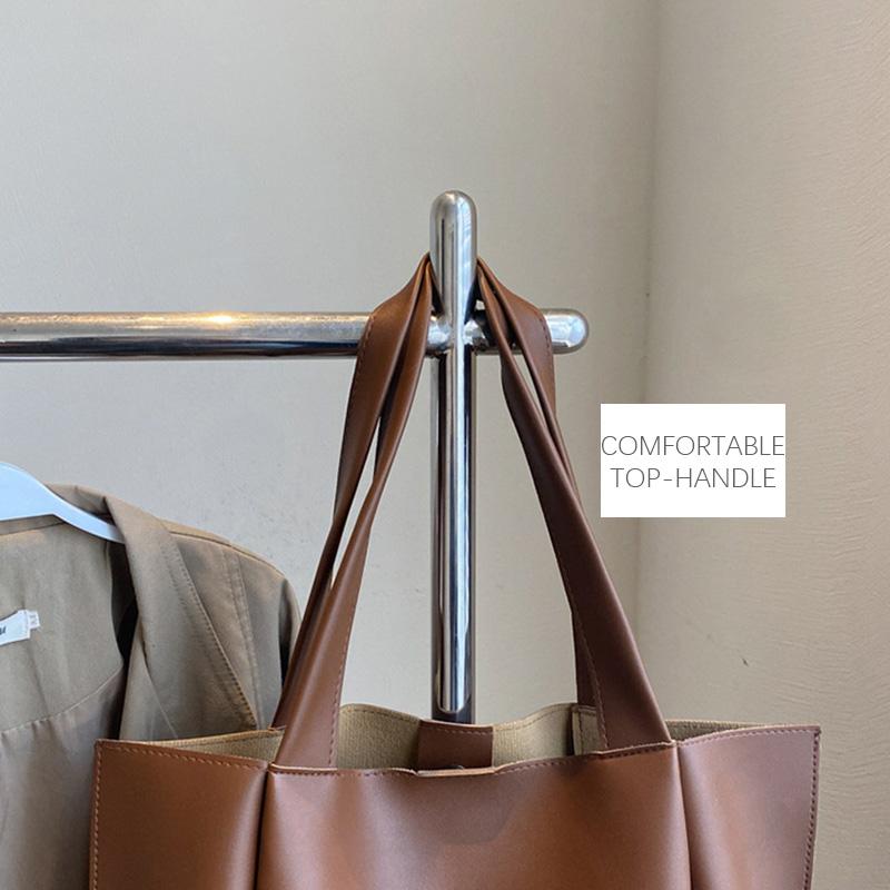 Women's Bag Large Capacity Shoulder Bags High Quality PU Leather Handbags and Purse Female Retro Tote Bags