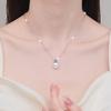 Natural Freshwater Pearl Simple Moissanite Clavicle Chain S925 Sterling Silver Necklace 2026