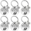 6PCS Metal Key Rings Study Inspired Designs Backpack Decoration Stainless Steel Student Gift Pack Book Lovers