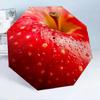 Wet Apple Close-up 8-Frame for Travel, camping, Casual Lightweight Portable Umbrella, Essential for every family Holidays Birthday Gift