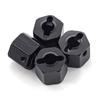 Aluminum Alloy 12mm Wheel Drive Hex Hub Adapter with Pins Replacement for Axial SCX10 90046 Tamiya CC01 1 10 Remote