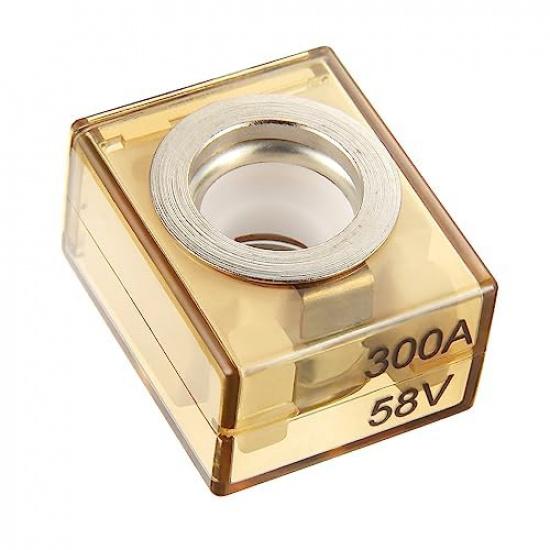BOJACK Terminal Fuse 300A Marine Rated Battery Fuse (MRBF) 58V DC Max IP66 Waterproof for The Circuit Protection of Automobiles RVs Cranes Ships