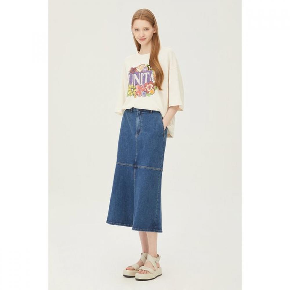 Benetton Mermaid Denim Skirt Bask96431