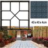40cm DIY Paving Mold Reusable Concrete Paths Maker Plastic Walkway Pavement Mould for Garden