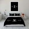 White cockerel, heartbeat graphic. Bedding sets Duvet cover sets Duvet covers Pillowcases(1 * Duvet Cover 2 * Pillowcases without duvet insert)