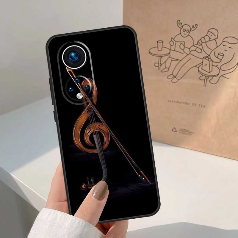 Elegant Violins Bow Sheet Music For Honor Magic 7 Lite 5 6 8 Pro Case For Honor 400 200 90 70 50 X8c X8b X9a X9b X9c X9d Win