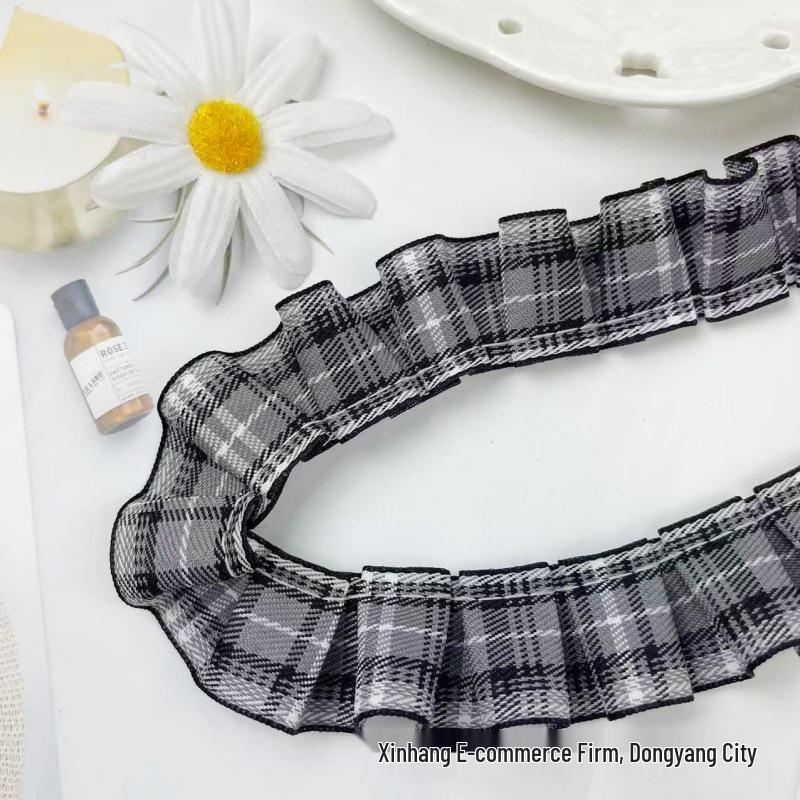 In Stock: Colorful Plaid Lace for Toys, Shoes, Hats, Home Textiles & Crafts, 2.5cm Thick