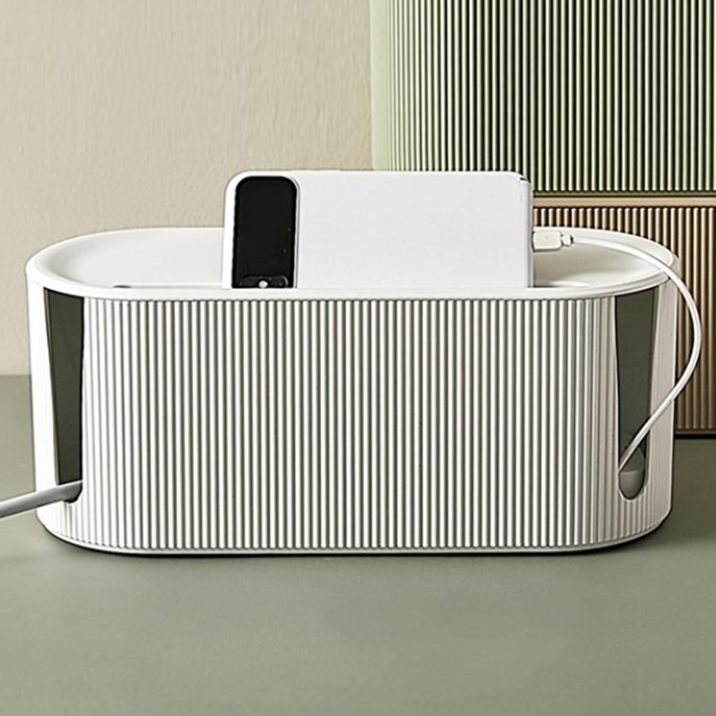 Cable Management Box Power Strip Plug Socket Organizer Multifunctional Wire Holder Case for Home