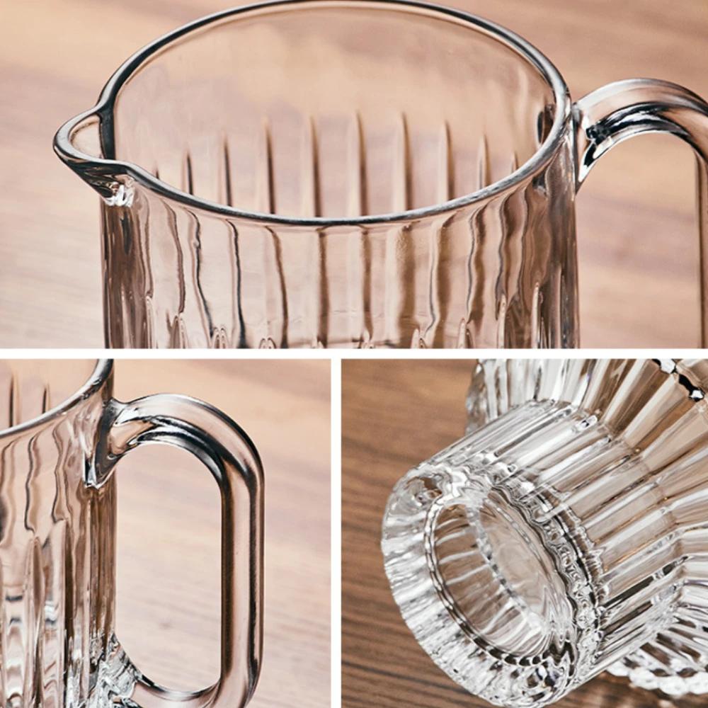 1pc 650ml Large Capacity Fruit Cups with Handles Cocktail Glass Summer Lemon Tea Cups Juice Cup Suitable for Bar Club Gatherings
