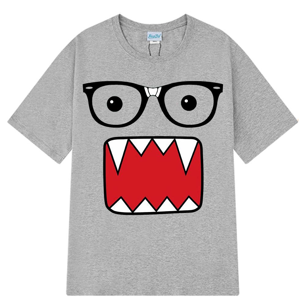 Domo Kun Funny Fashion Tshirt Summer Mens 100 Cotton Casual Tshirt Harajuku Shortsleeved Oversized Breathable Tshirt