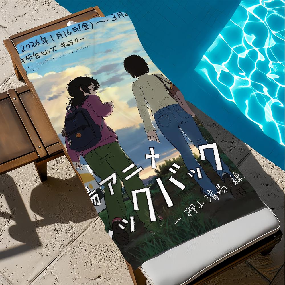 Japanese Movie L-Look Anime B-Back Towel Beach Quick Dry Soft Pool Towels Gift for Travel Gym Shower Camping sports