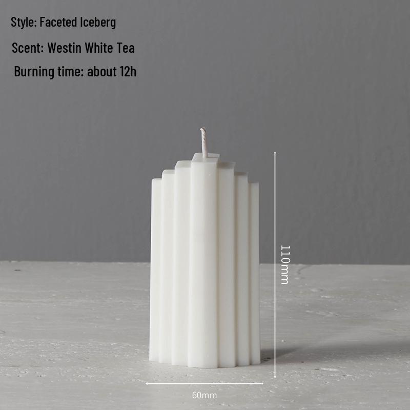 Smokeless White Retro Scented Candle for Weddings & Home Decor