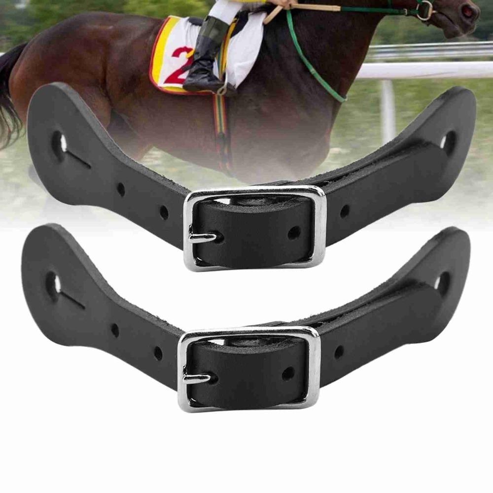 1 Pair Genuine Leather Equestrian Spur Strap Handmade Western Spur Strap Horse Riding