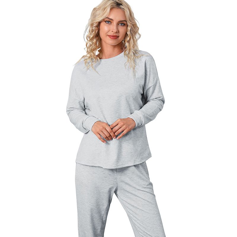 

Fall and Winter Fashion Fashion Simple Homewear Long Sleeves Sweatshirt Gray Size L fit (62.50 kg-70.00 kg