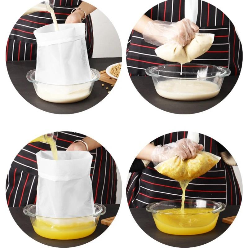 Kitchen Filter Mesh Bags Reusable Food Grade Soy Milk Filter Bags Food Strainer Bag for Soy Milk Juices Home Brewing6